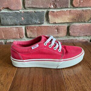 Vans Unisex Authentics Red Low Top Shoes Size M 5 W 6.5